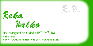 reka walko business card